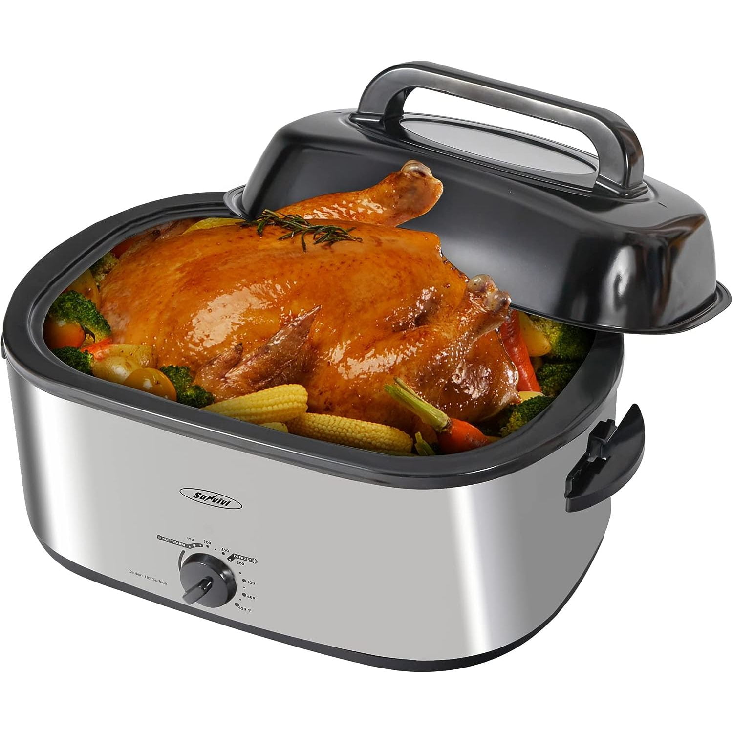 Roaster Oven, 26 Quart Electric Roaster Oven with Glass Lid, Turkey