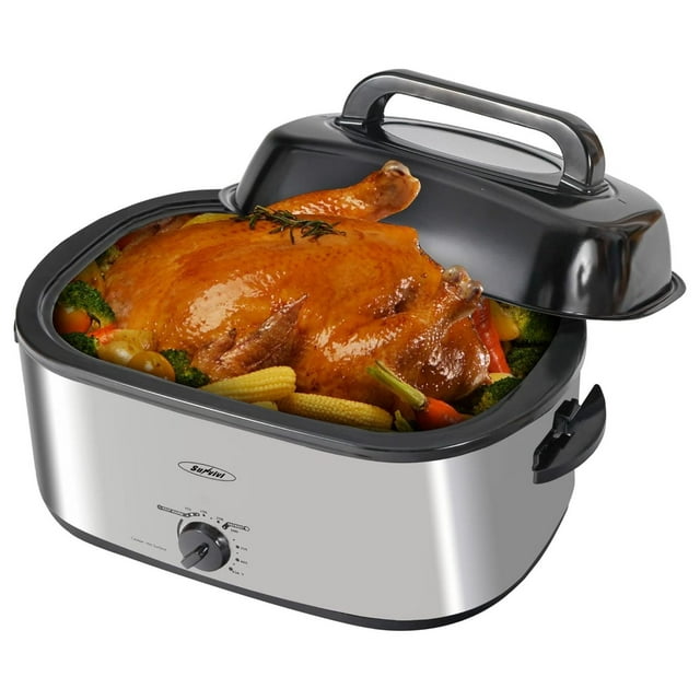 Roaster Oven, 26 Quart Electric Roaster Oven with Glass Lid, Turkey Roaster Oven Buffet with