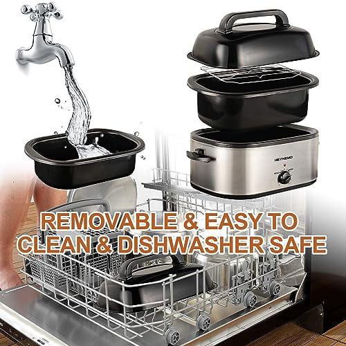 Roaster Oven Electric, Roaster Oven 24 Quart with SelfBasting Lid