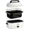 thumbnail image 1 of Roaster Oven Electric, Roaster Oven 22 Quart with Self-Basting Lid, Turkey Roaster Oven with Removable Pan and Rack, Adjustable Temperature Control Powerful 1450W Stainless Steel Roaster Oven, White, 1 of 14