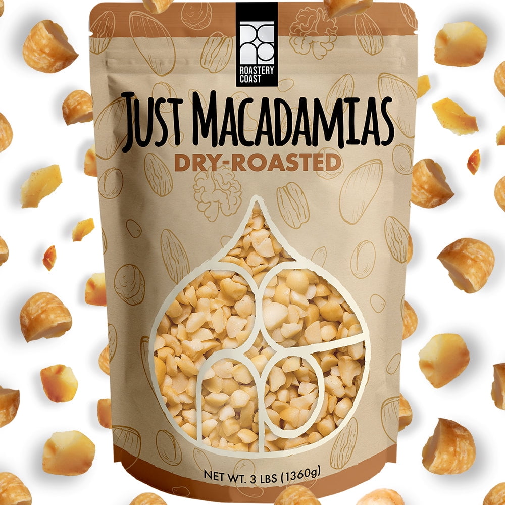 Roastery Coast Just Roasted Macadamia Nuts 3 Pounds Unsalted