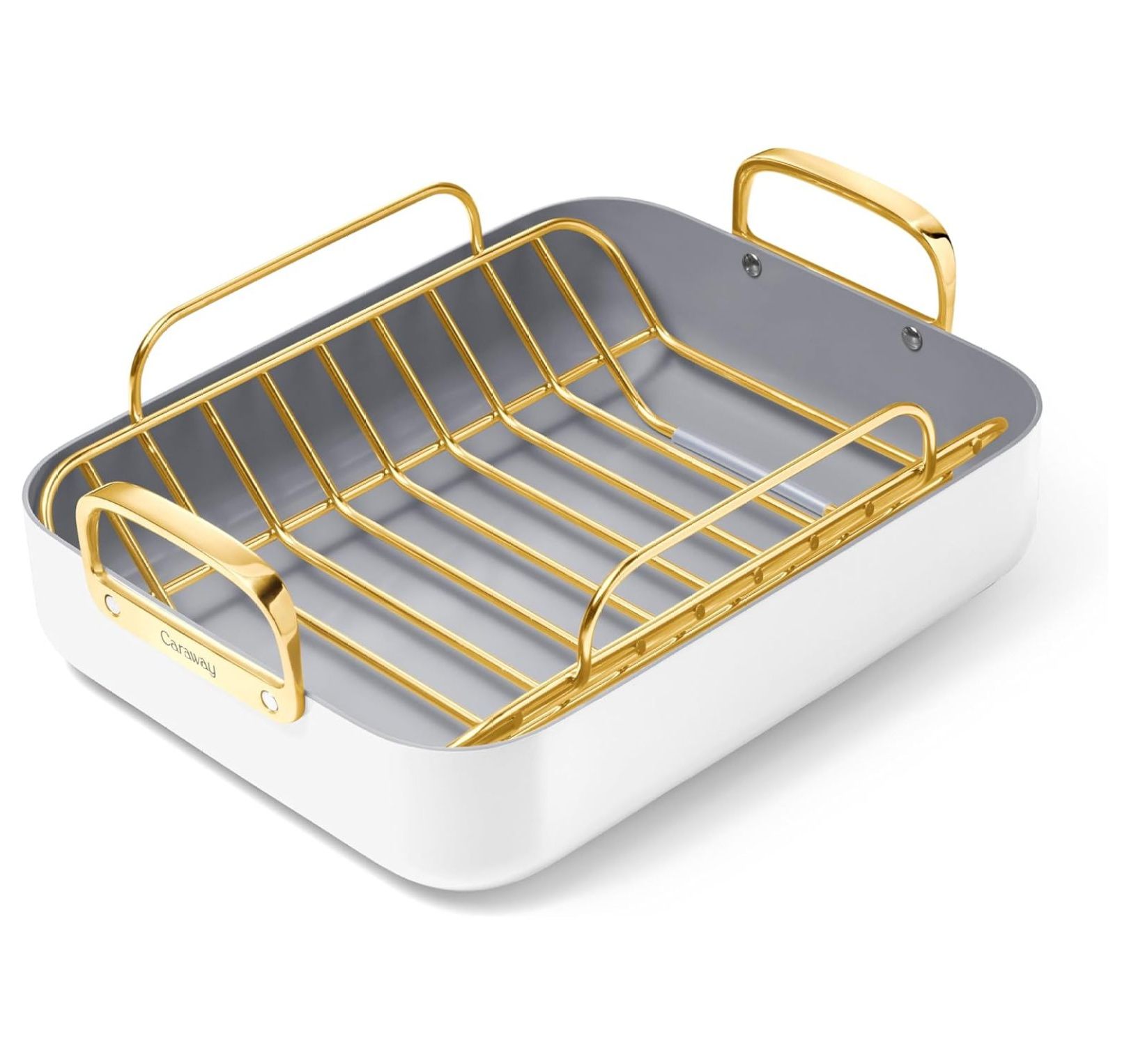 Roasting Pan 16x13” Roasting Pan with Rack NonStick Ceramic Coated