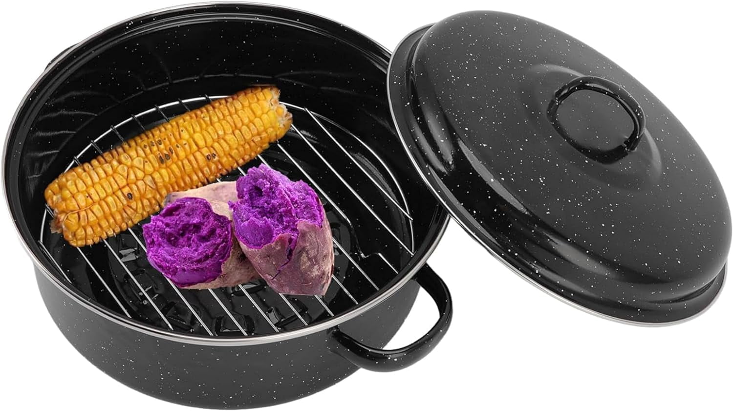 Roasting Pan with Lid, Household Non Stick BBQ Pot Roast Pan With Lid