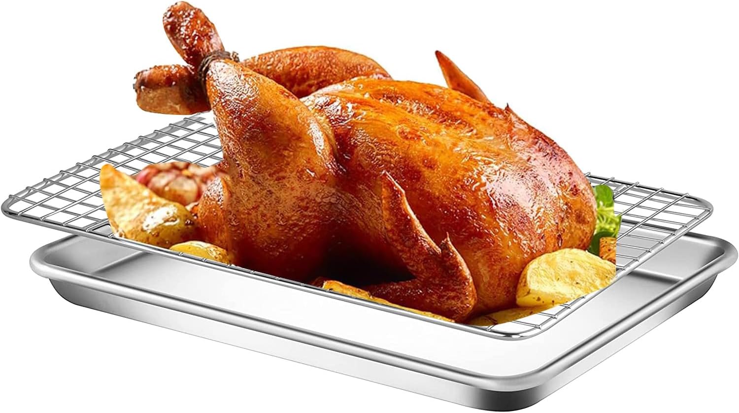 Roasting Pan with Rack, 6piece Stainless Steel Large Roasting Pan, 16.