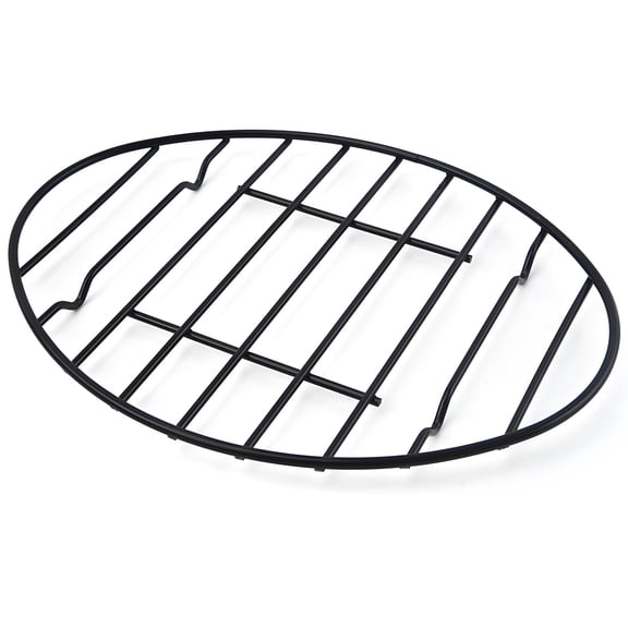 Roasting Pan Rack, 9 x 6 in Metal Cooling Grid for Baking, Cooking, Long-lasting Iron, Black Coated for Pans