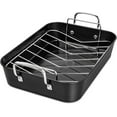 Roasting Pan with Rack, Carbon Steel Turkey Roasting Pan for Oven and