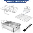 Roasting Pan with Rack Set, Large 15.2In Stainless Steel Lasagna ...