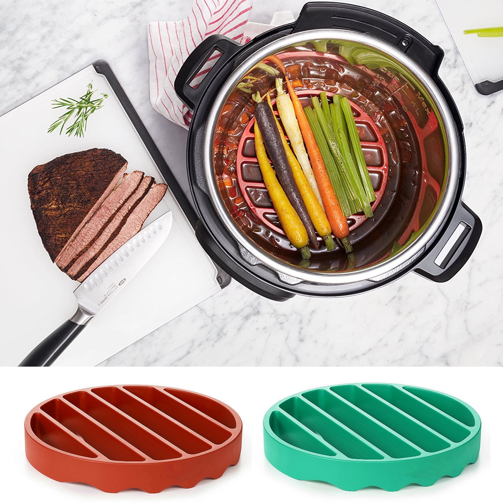 Roasting Rack Reusable Non-Stick Silicone Baking Rack Durable Round ...