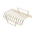 thumbnail image 1 of Roasting Rack Roast Rack – Rib Rack for Smoking, Rib Rack 2-in-1 Heavy-Duty Non-Stick Turkey Roasting Rack Insert for Smoker Grill Oven(Champagne), 1 of 2