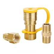 Roastove 3/8 inch Female Pipe Thread and 3/8 inch Male Flare Gas Line Connector 2 Piece
