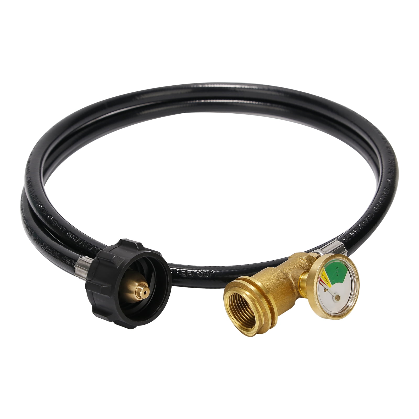 Roastove Propane Tank Adapter with Gauge & 5ft Fill Line, Converts POL ...