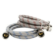 Roastove Premium Stainless Steel Washing Machine Hoses 2 Count