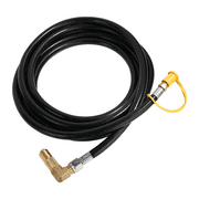 Roastove Propane Elbow Adapter with Extension Hose, 12 FT RV 1/4" Quick Connect Propane Hose with Elbow Fitting to Blackstone 17"/22" Griddle