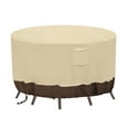thumbnail image 1 of Roastove Round Patio Furniture Covers, 100% Waterproof Outdoor Table Chair Set Covers, Anti-Fading Cover for Outdoor Furniture Set, UV Resistant, 62" DIAx28 H,Beige & Brown, 1 of 6
