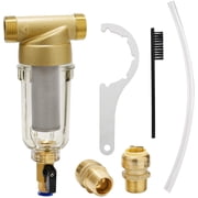 Roastove Spin Down Sediment Water Filter, Pre-Filter for Whole House, Contains Two 3/4" Push-to-Connect Fittings, Rated at 50 Micron