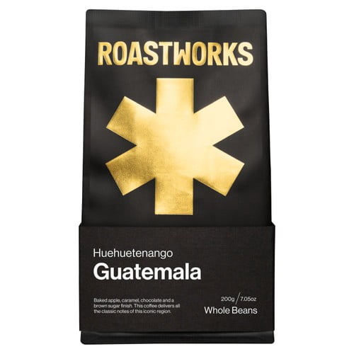 Roastworks Guatemala Whole Bean Coffee 200g, British Import (Pack of 2)