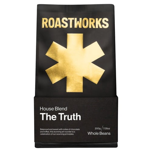 Roastworks The Truth Whole Bean Coffee 200g, British Import (Pack of 2)