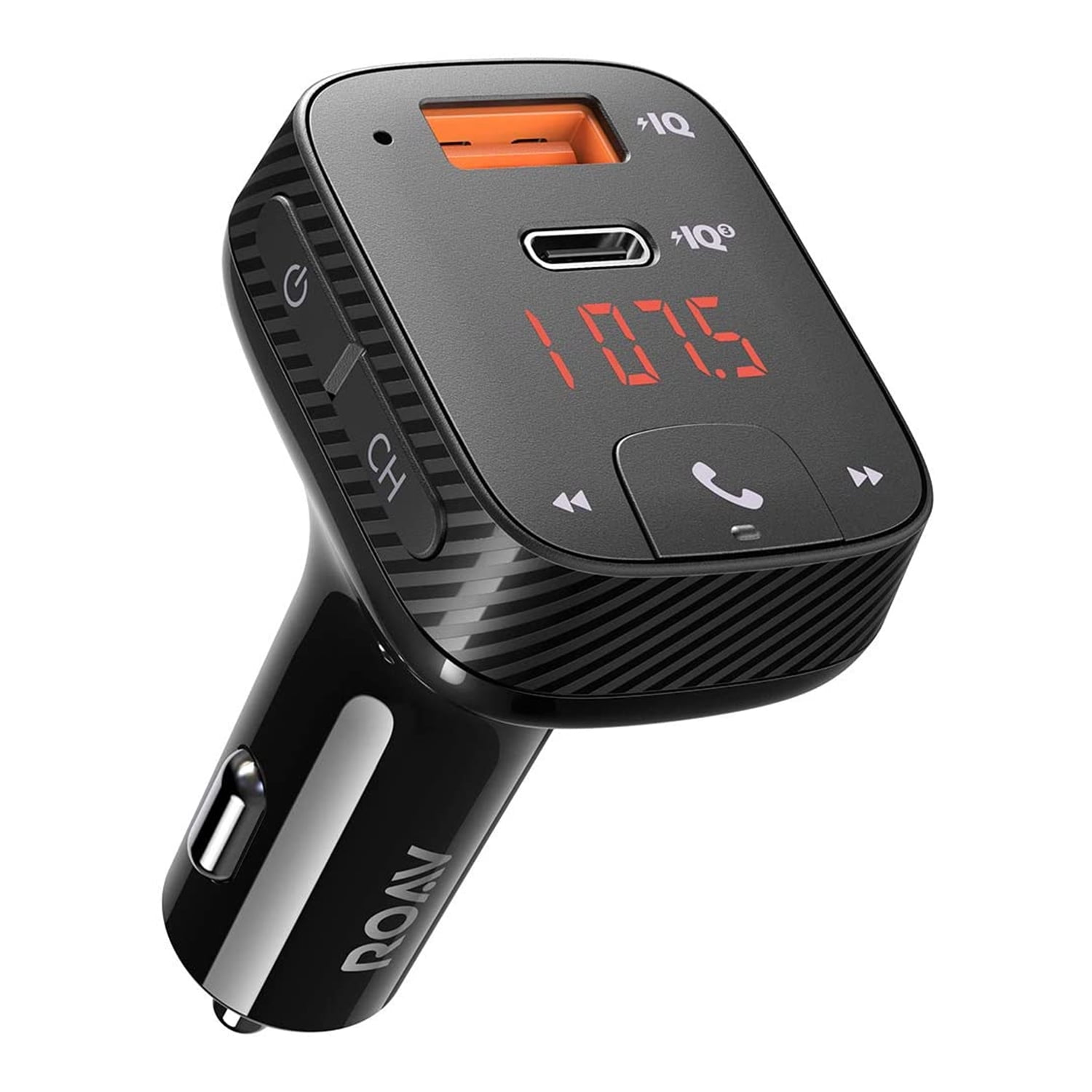 onn. Wireless FM Transmitter & Car Charger with Bluetooth