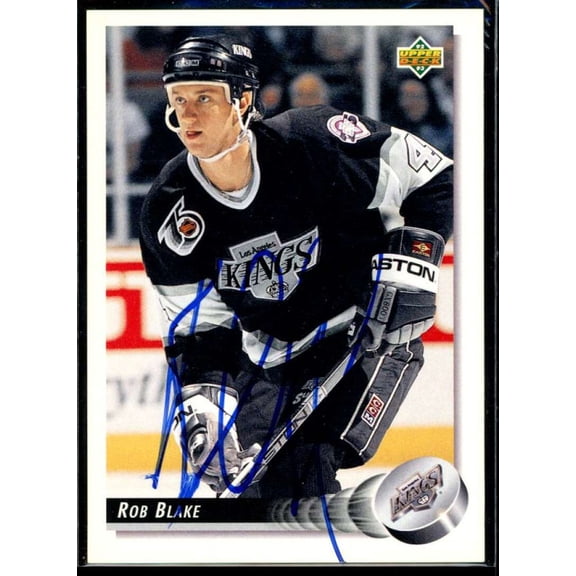 Rob Blake Card 1992-93 Upper Deck #140 Signed COA JSA