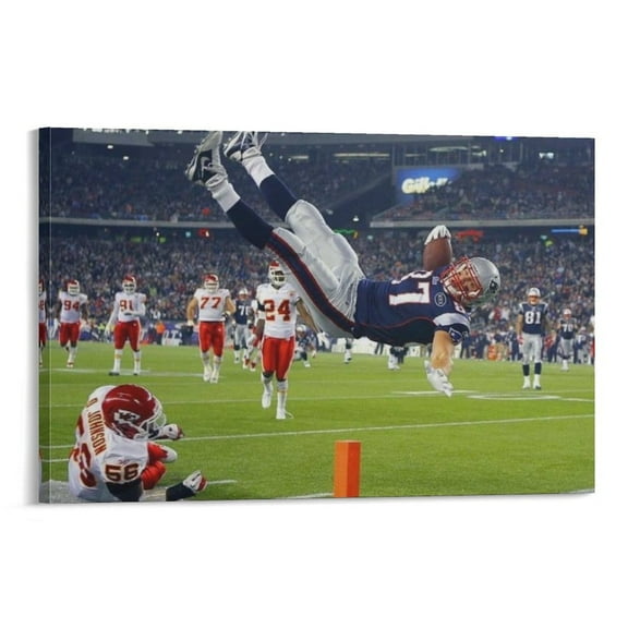 Rob Gronkowski Canvas Poster Canvas Poster Wall Art Picture Prints Hanging Photo Gift Decor Home Posters Artworks 24x36inch(60x90cm)