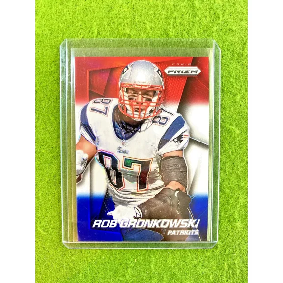 Rob Gronkowski RED WHITE BLUE PRIZM CARD JERSEY #87 PATRIOTS 2014 Panini Prizm