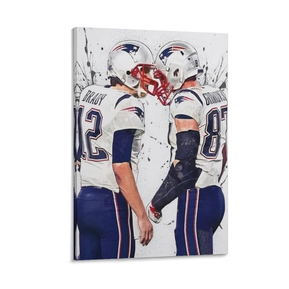 Rob Gronkowski, Tom Brady Poster Art Poster Canvas Painting Decor Wall Print Photo Gifts Home Modern Decorative Posters 24x36inch(60x90cm)