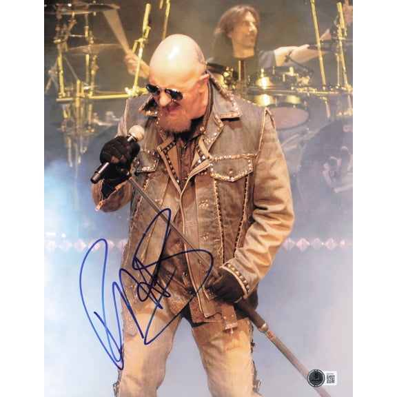 Rob Halford Autographed 11x14 Photo Judas Priest Beckett BAS QR #AE31743