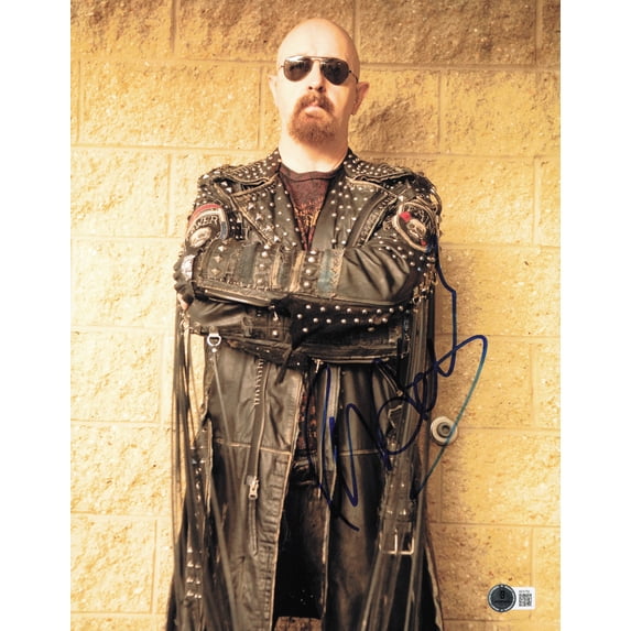 Rob Halford Autographed 11x14 Photo Judas Priest Beckett BAS QR #AE31752