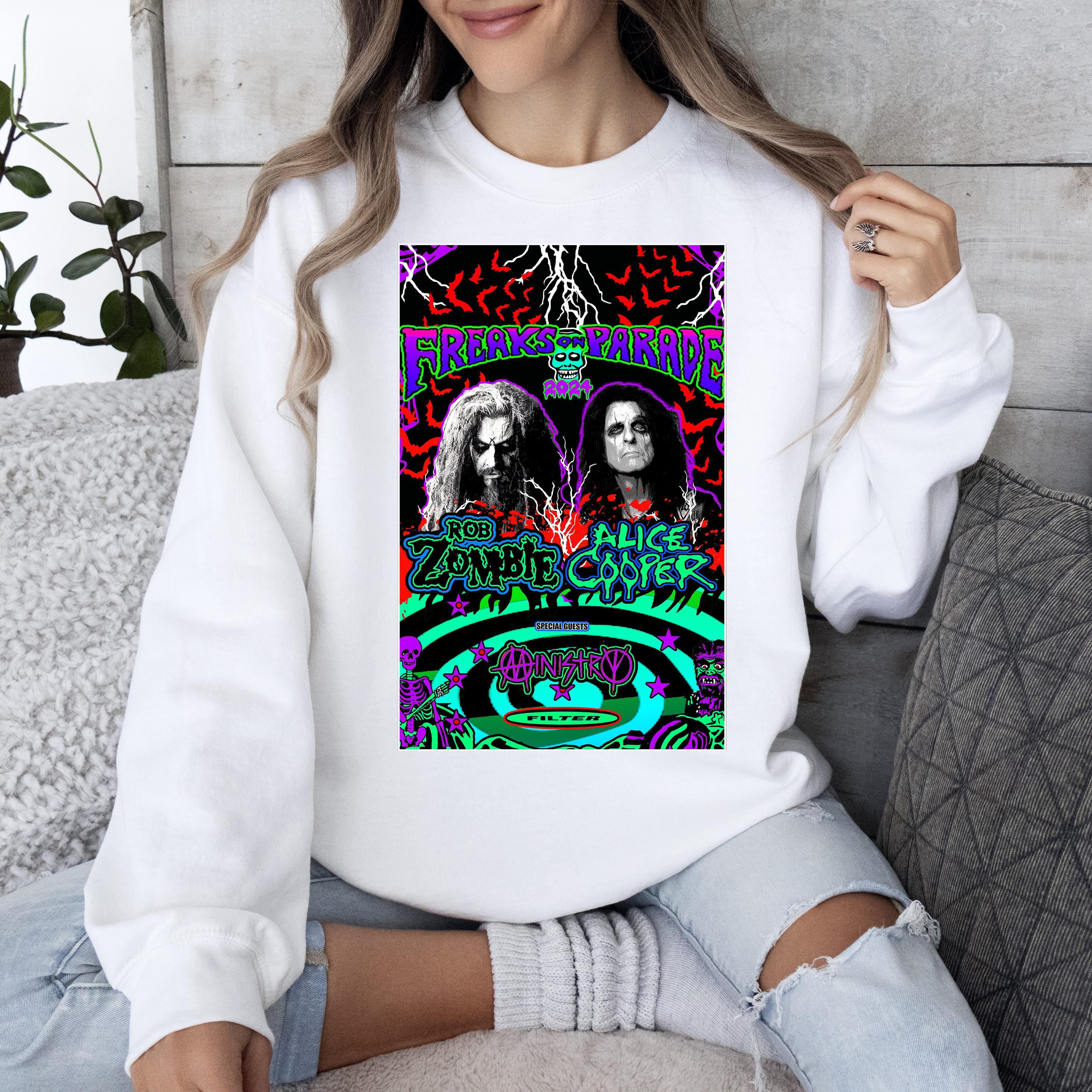 Rob Zombie And Alice Coopers Freaks On Parade 2024 Tour Shirt, Unisex