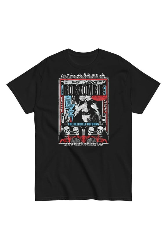 Rob Zombie - Comic Book Unisex T-Shirt - Black - Medium