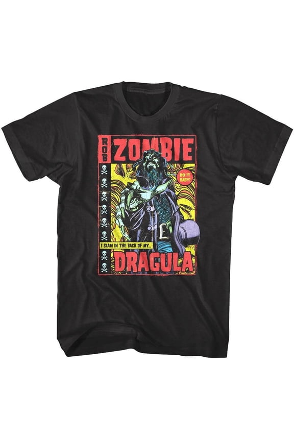 Rob Zombie Dragula Comic Men's T Shirt (Black, Big&TallLT)