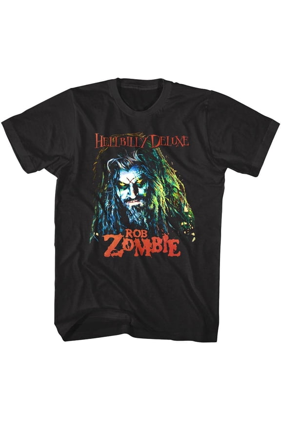 Rob Zombie - Hellbilly Deluxe - American Classics - Solid Black Adult Short Sleeve T-Shirt
