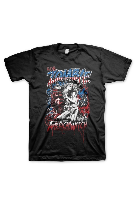 Rob Zombie Men's American Witch T-Shirt Large | Officially Licensed Merchandise