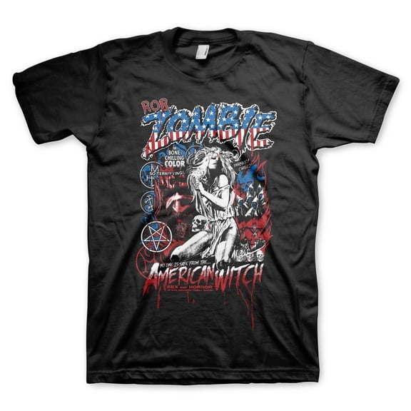 Rob Zombie Men's American Witch T-Shirt Medium | Officially Licensed Merchandise