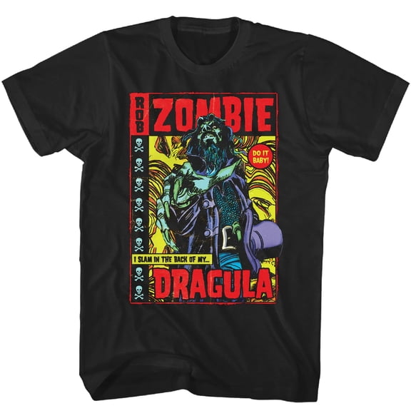 Rob Zombie Men's I Slam In The Dragula T-Shirt Black Medium | Officially Licensed Merchandise