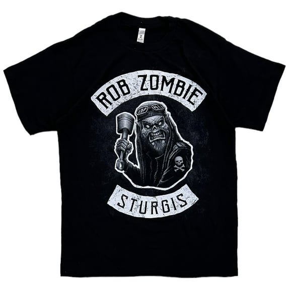 Rob Zombie Men's Officially Licensed Sturgis Concert Bike Rally Tee T-Shirt (Medium, Black)
