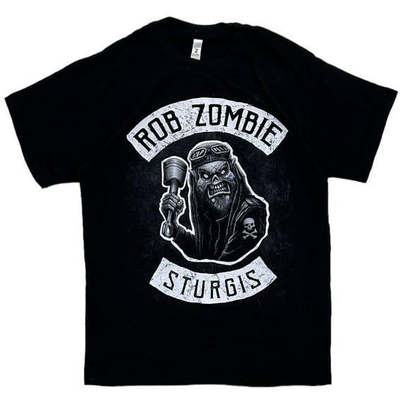 Rob Zombie Men's Officially Licensed Sturgis Concert Bike Rally Tee T-Shirt (Medium, Black)