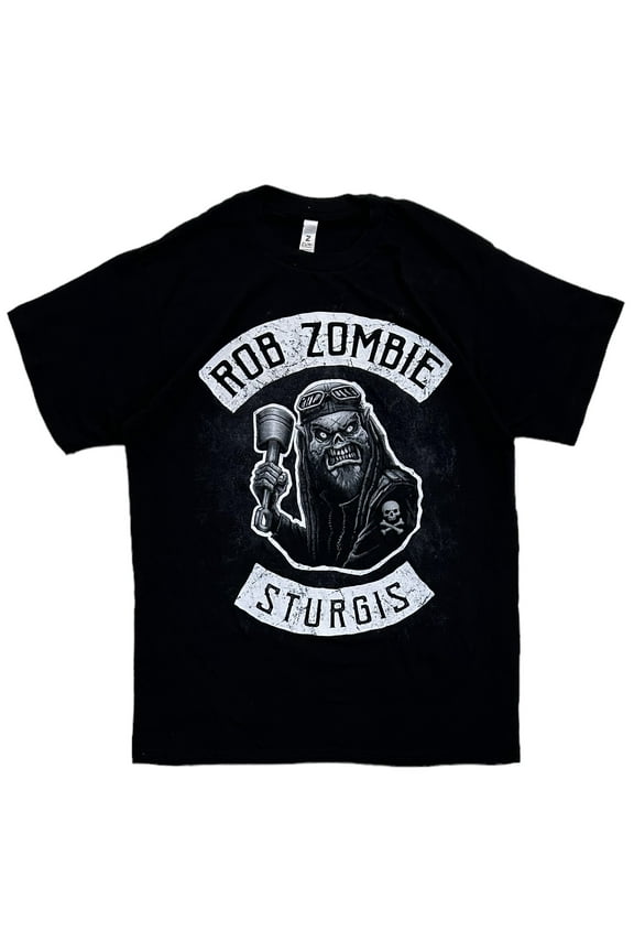 Men's Officially Licensed Sturgis Concert Bike Rally Tee T-Shirt (XX-Large, Black)