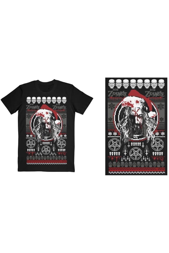 Rob Zombie Unisex T-Shirt Bloody Santa (X-Large)