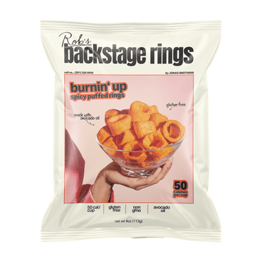 Rob's Backstage Rings, Gluten-Free, Burnin' Up Spicy Puffed Snack, 4oz