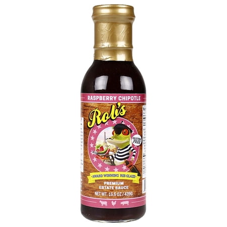 Rob's Smokin Raspberry Chipotle Rib Glaze Sauce Award Winning 15.5 Oz Bottle