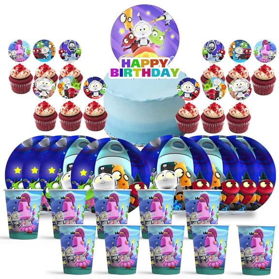 Rob the Robot Birthday Cups Party Supplies Plates Decorations Cake Topper Decor