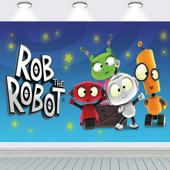 Rob the Robot Birthday Party Supplies Banner Backdrop Background Taspestry Poster Wall Decor