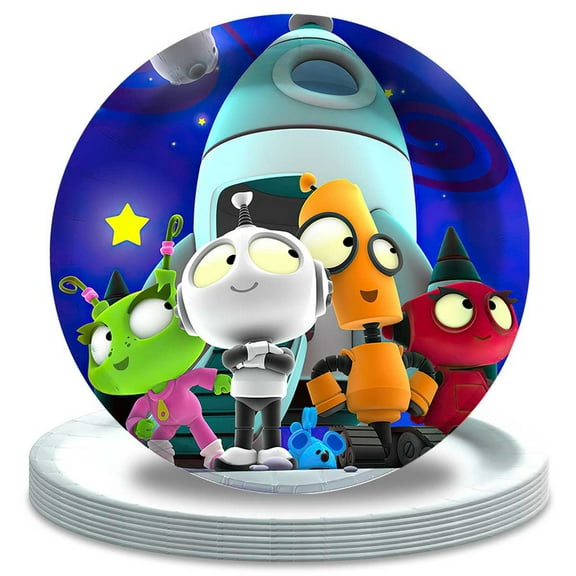 Rob the Robot Paper Plates Birthday Decorations Party Supplies Tableware Disposable Dinnerware