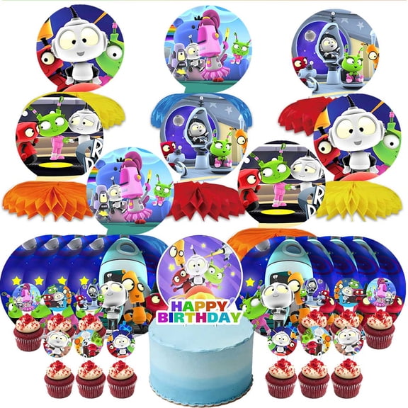Rob the Robot Party Supplies Decor Plates Fans Decorations Honeycomb Centerpieces Cake Toppers