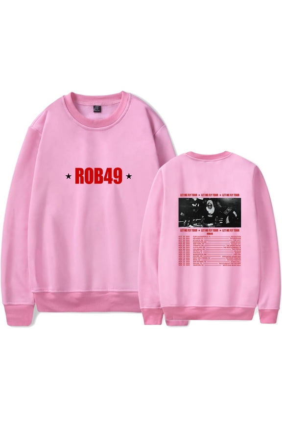 Rob49 Let Me Fly Tour 2025 Merch Sweatshirt Women Men Casual Crewneck Long Sleeve Pullover Clothes