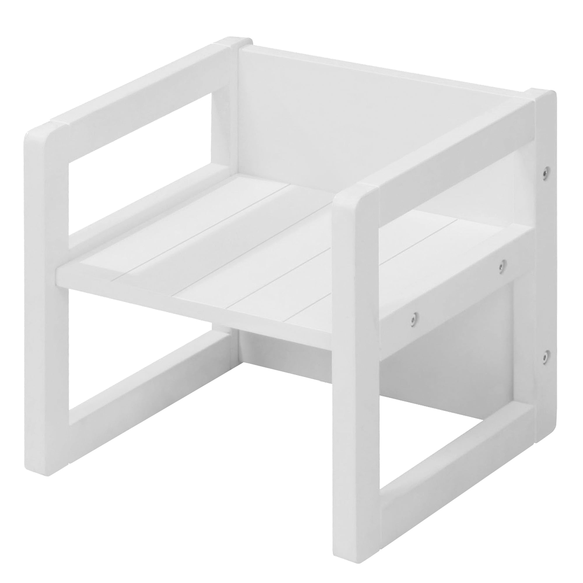 White Adjustable Wooden Children's Chair and Table