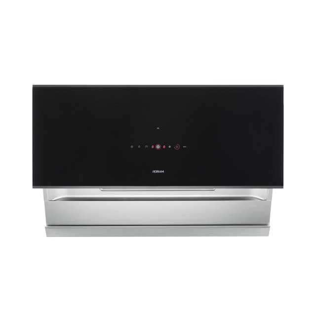 Robam 30" A671 Range Hood UNIQUE SLANTED BLACK GLASS DESIGN Under