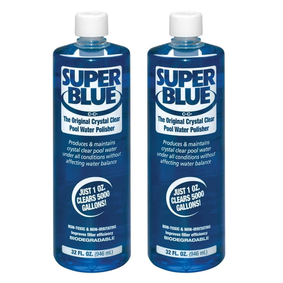 Robarb Swimming Pool Specialties Super Blue Water Clarifier 1 Quart (2 Pack)