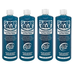 Robarb Swimming Pool Specialties Super Blue Water Clarifier 1 Quart (4 Pack)